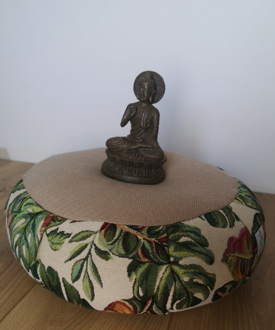 Le coussin de méditation - diamètre 35 cm hauteur 15 cm - épeautre/sarrasin